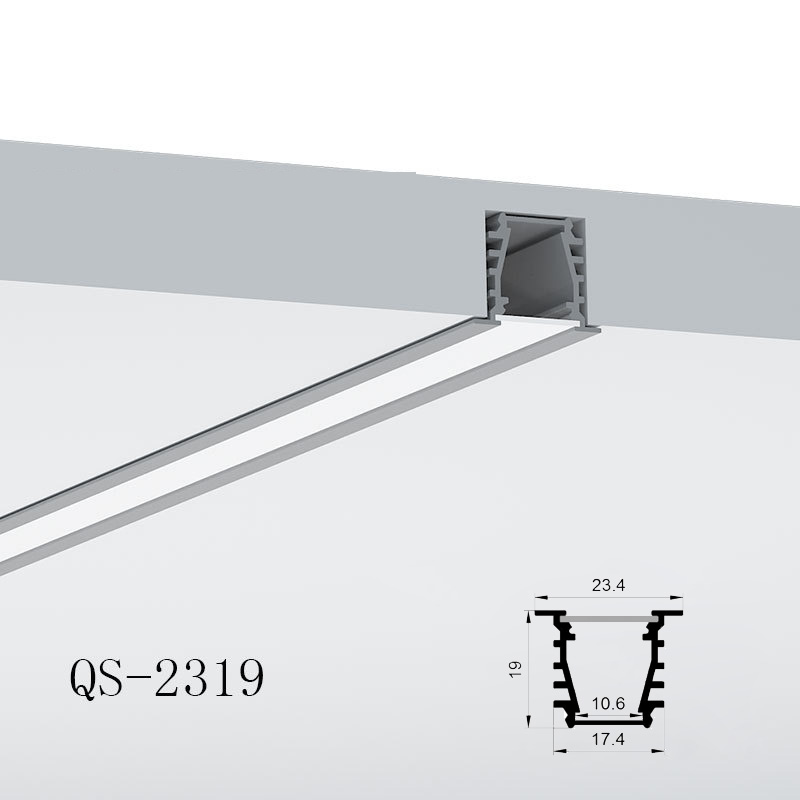 Recessed Aluminum LED Channel Diffuser For 10mm LED Strip